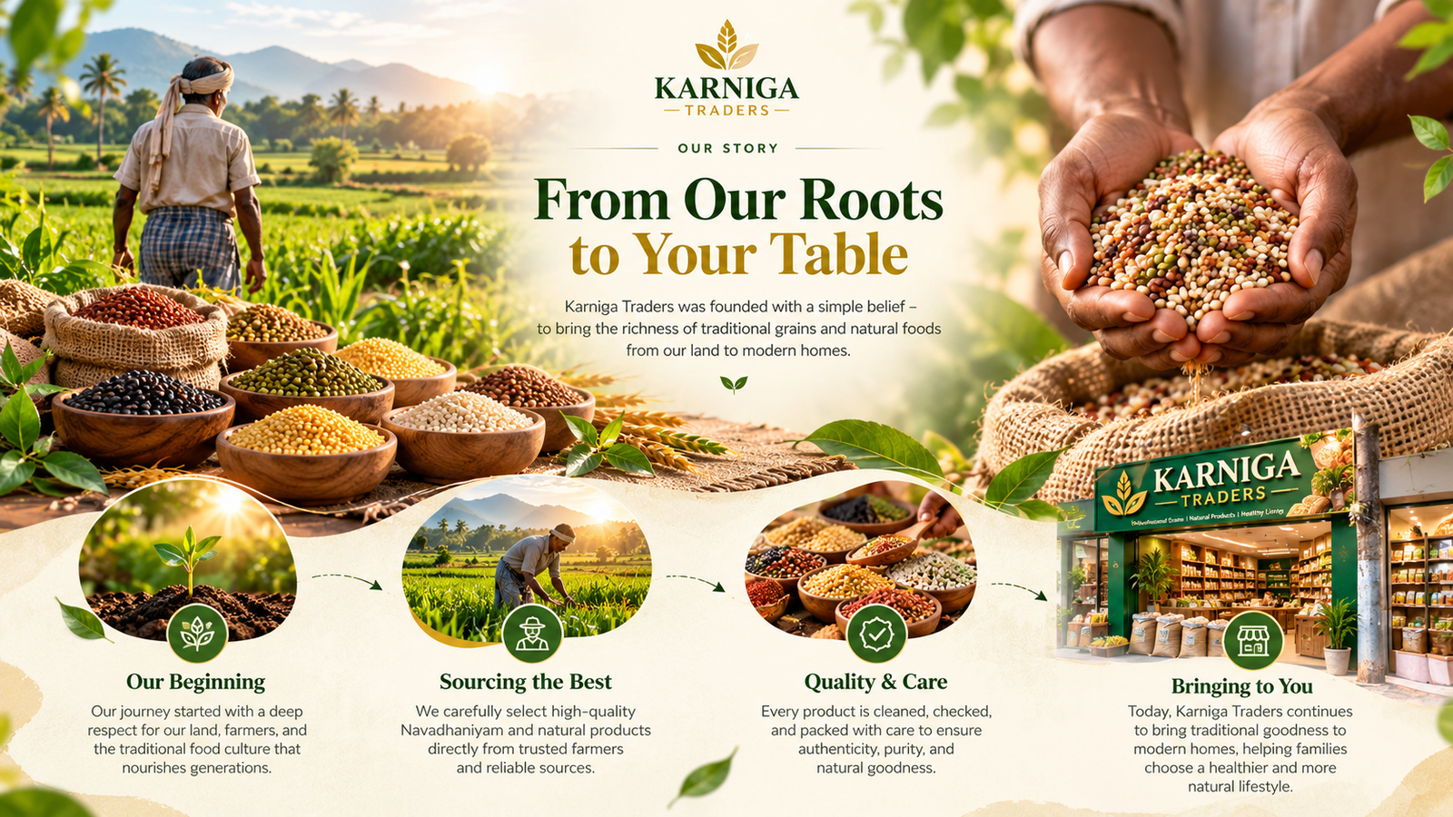 Agricultural field and traditional grains